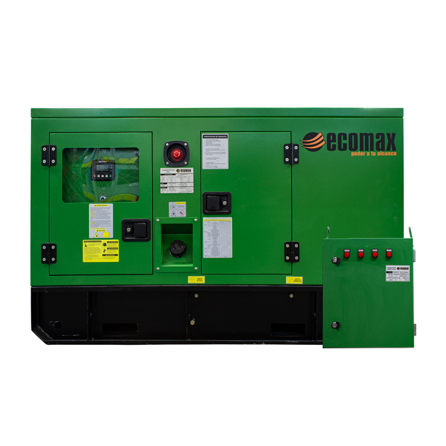 Planta eléctrica diésel cabinada con transferencia automática Ecomax GDE30SS-YN-T
