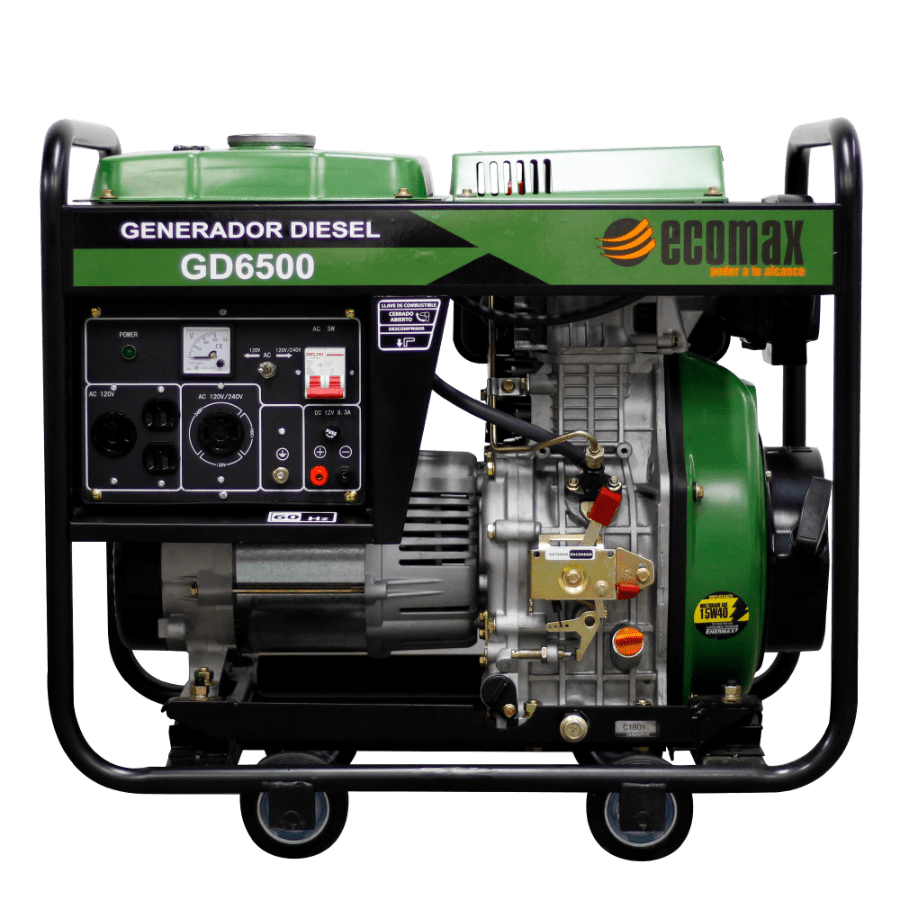 Generador diésel de 6.5kVA marca Ecomax GD6500-G